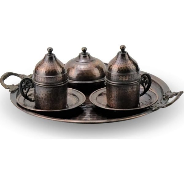 Copper coffee set (2 people)