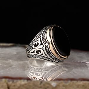 Turkish Silver Ring (Aqiq Yamani)