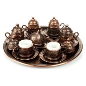 Copper coffee set (6 people)